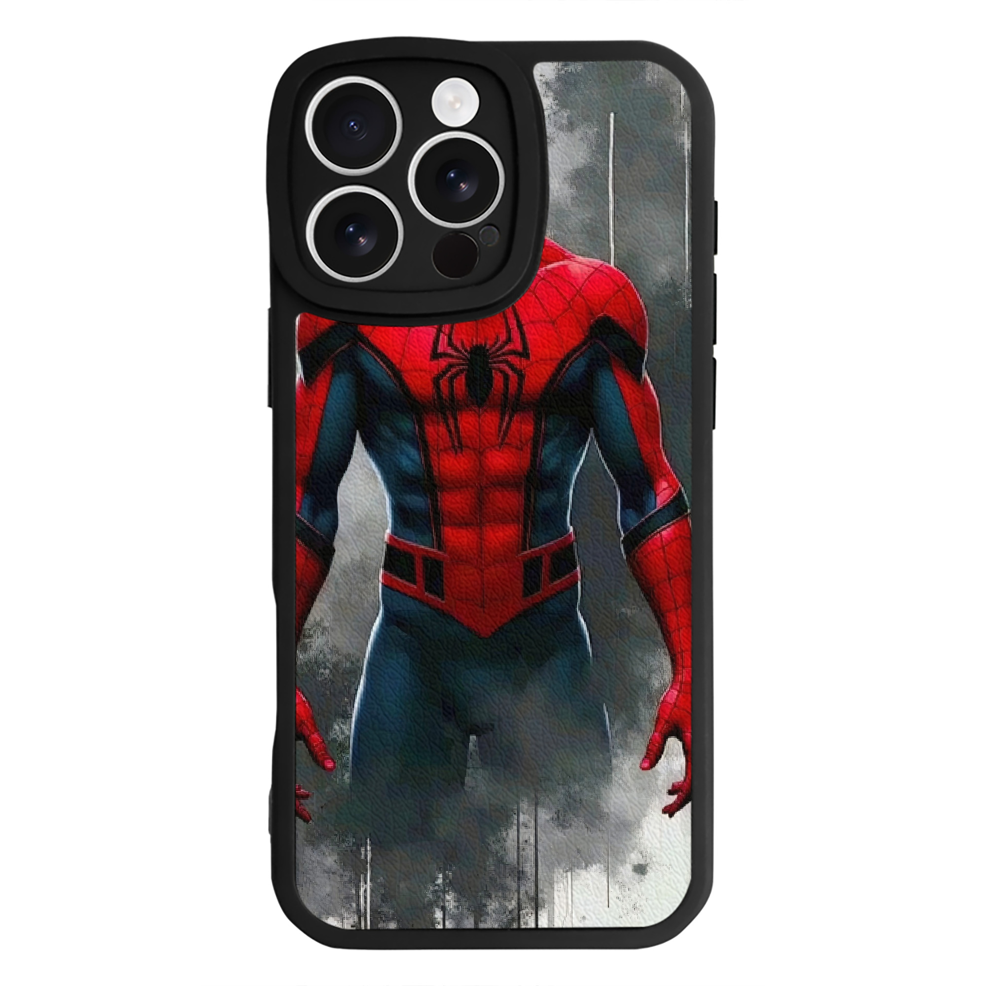 Spider Man スパイダーマン 【iPhone 16シリーズ対応】シリコンスマホケース（レザー調） 材質：シリコン